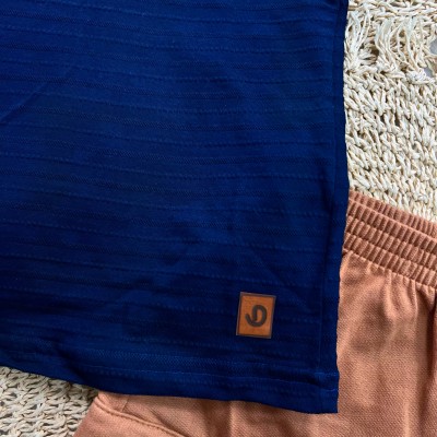 Conj. Camiseta Gola Portuguesa e Bermuda - Marinho